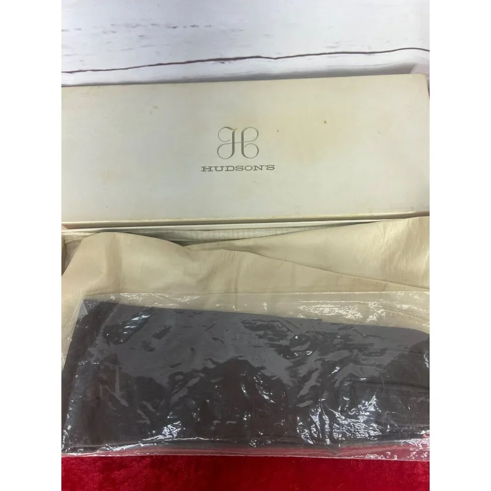 Vintage Hudson's‎ Dept Store Boxed Set Of Black And White Gloves